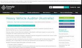 
							         Heavy Vehicle Auditor | Exemplar Global								  
							    