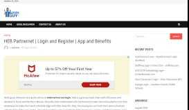 
							         HEB Partnernet | Login and Register | App and Benefits ...								  
							    