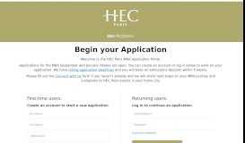 
							         HEC - MBA Online Application								  
							    