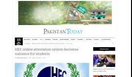 
							         HEC online attestation system becomes nuisance for students ...								  
							    