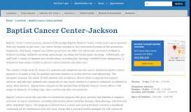 
							         Hederman Cancer Center ... - Baptist Health Systems in Jackson, MS								  
							    