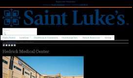 
							         Hedrick Medical Center | Saint Luke's Health System								  
							    