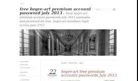 
							         hegre-art free premium accounts passwords July 2013 | free ...								  
							    