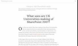 
							         HEI SharePoint study – Thinking Records								  
							    