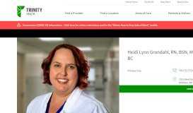 
							         Heidi Lynn Grondahl, RN, BSN, MS, WHNP-BC - Trinity Health								  
							    