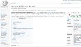 
							         Heineken Malaysia Berhad - Wikipedia								  
							    