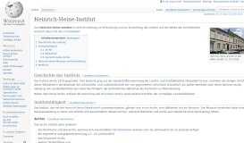 
							         Heinrich-Heine-Institut – Wikipedia								  
							    