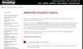 
							         Heinz College Admitted Student Portal | Carnegie Mellon University's ...								  
							    
