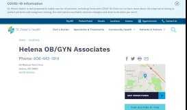 
							         Helena OB/GYN Associates | St. Peter's Health								  
							    