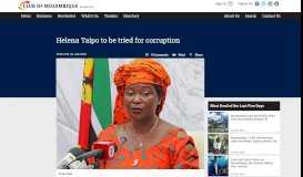 
							         Helena Taipo to be tried for corruption | Club of Mozambique								  
							    