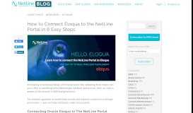 
							         Hello, Eloqua! Real time lead delivery from NetLine Portal in 6 easy ...								  
							    