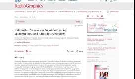 
							         Helminthic Diseases in the Abdomen: An Epidemiologic and ...								  
							    