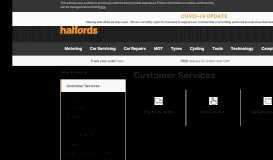 
							         Help & Advice | Customer Services - Halfords								  
							    