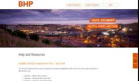 
							         Help and Resources - BHP Mt Arthur Coal Contractors								  
							    