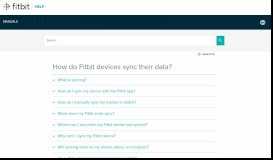 
							         Help article: How do Fitbit devices sync their data?								  
							    