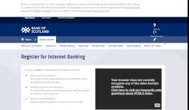
							         Help Centre | Internet Banking | Sign Up - Bank of Scotland								  
							    