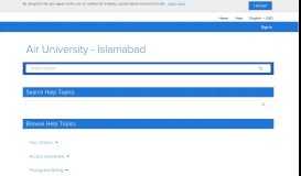 
							         Help Contents | Air University - Islamabad | Academic Software ...								  
							    