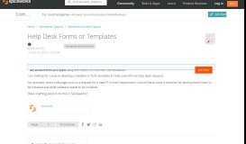 
							         Help Desk Forms or Templates - Spiceworks General Support ...								  
							    