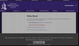 
							         Help Desk – Kentucky Wesleyan College Intranet								  
							    