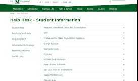 
							         Help Desk - Student Information | Marywood University								  
							    