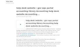 
							         help desk website : gov wps portal accounting library Accounting help ...								  
							    