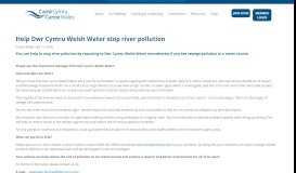 
							         Help Dwr Cymru Welsh Water stop river pollution - Canoe Wales								  
							    