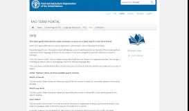 
							         Help | FAO TERM PORTAL | Food and Agriculture Organization of the ...								  
							    