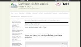
							         Help for Parent Portal - Montrose County School District RE-1J								  
							    
