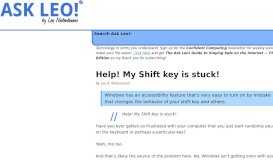 
							         Help! My Shift key is stuck! - Ask Leo!								  
							    