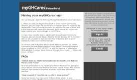 
							         Help - myGHCares Patient Portal								  
							    