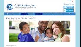 
							         Help Paying for Child Care / CEL - Child Action, Inc.								  
							    