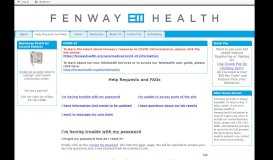 
							         Help Requests and FAQs - MyFenway - Fenway Health								  
							    