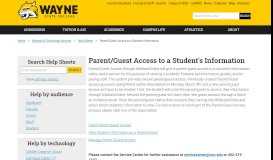 
							         Help Sheets - Parent/Guest Access to a Student's Information | Wayne ...								  
							    