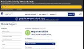 
							         Help & Support - University of Liverpool								  
							    