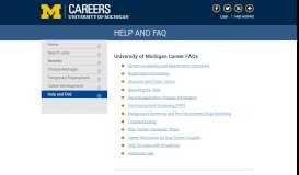 
							         Help | U-M Careers - umich careers - University of Michigan								  
							    