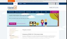 
							         Help & Useful Information for Tenants from HomeLet								  
							    