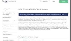 
							         Help - Using stock management - iZettle								  
							    