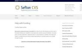 
							         Help with Funding – Sefton Council for Voluntary Service								  
							    