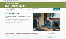 
							         Help With Individual Links in the EBS Portal - MSU Human Resources								  
							    