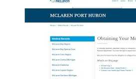 
							         Help with MyMcLaren Chart | McLaren Port Huron - McLaren Health ...								  
							    