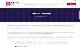 
							         Help with References | NursingCAS								  
							    