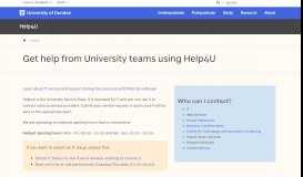
							         Help4U : University of Dundee								  
							    