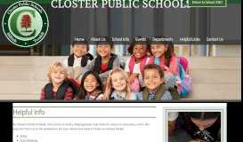 
							         Helpful Links - Closter Public Schools								  
							    