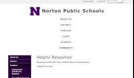 
							         Helpful Resources - Norton School District - Norton Public Schools								  
							    