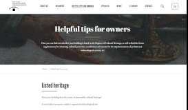 
							         Helpful tips for owners | Institute for the Protection of Cultural Heritage ...								  
							    