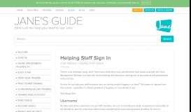 
							         Helping Staff Sign In | Jane App - Practice Management ...								  
							    