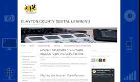 
							         Helping Students Claim Their Accounts on the CCPS Portal | Clayton ...								  
							    