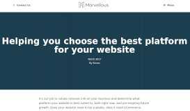 
							         Helping you choose the best platform for your website								  
							    