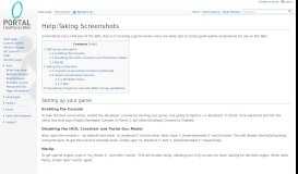 
							         Help:Taking Screenshots - Portal Wiki								  
							    
