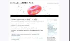 
							         HEMATOLOGY AND ONCOLOGY at the MUW | Emilian Snarski M.D. ...								  
							    